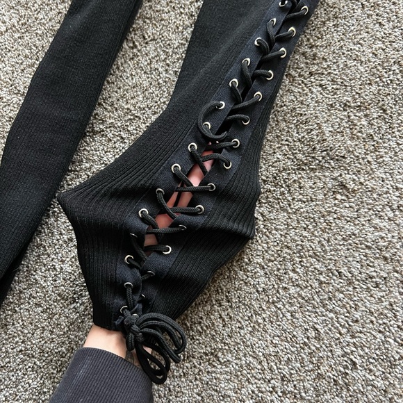 One shoulder lace up jumpsuit - Picture 2 of 2